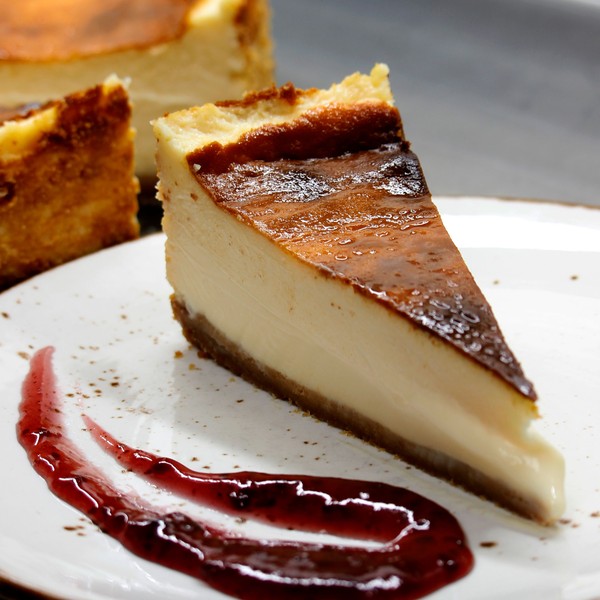 Porción de cheesecake